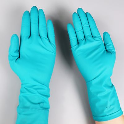 12-Inch Green Nitrile Gloves 4 Mil Powder-Free Latex-Free For Electronics Assembly