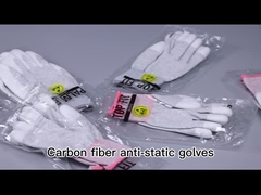 دستکش ضد برش ESD بدون پرز 13 گرمی رسانا فیبر کربن PU Palm Fit